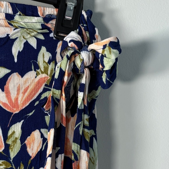 Ces Femme Navy Maxi Skirt with Pink Floral Print - Picture 5 of 7